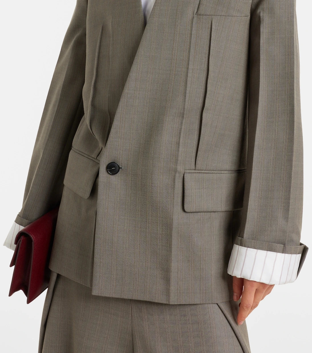 Victoria Beckham - Balıksırtı saf yün blazer