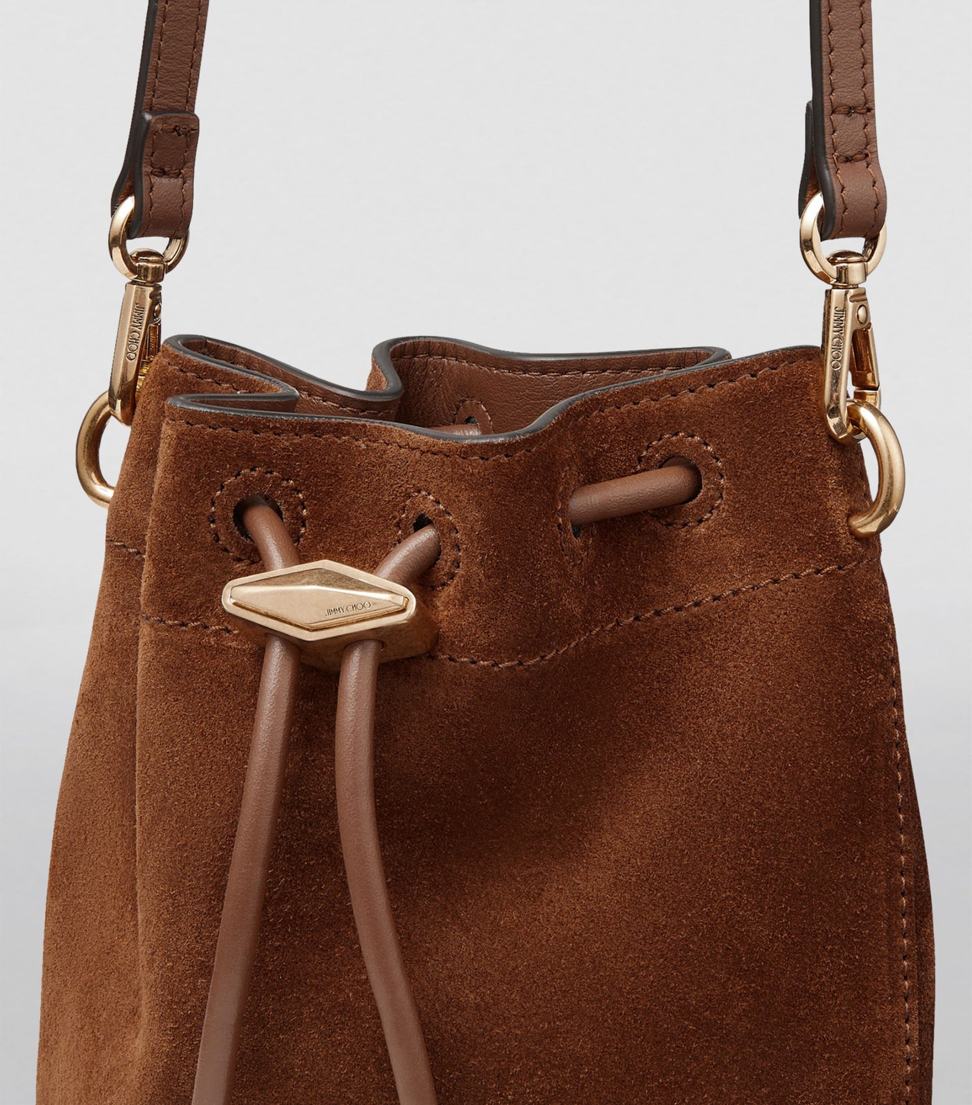Multi Mini Suede Cinch Bucket Bag