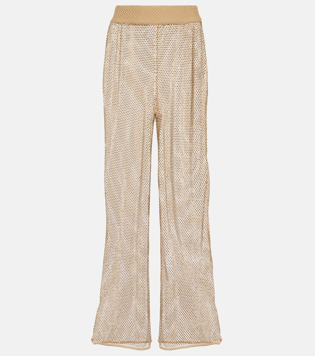 Simkhai - Sullivan crystal-embellished mesh pants