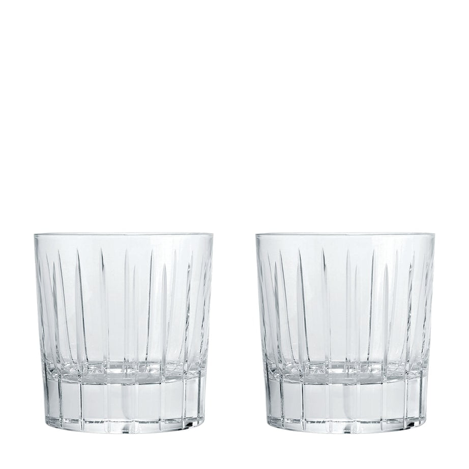Set of 2 Iriana Crystal Double Old Fashioned Glasses (240ml)