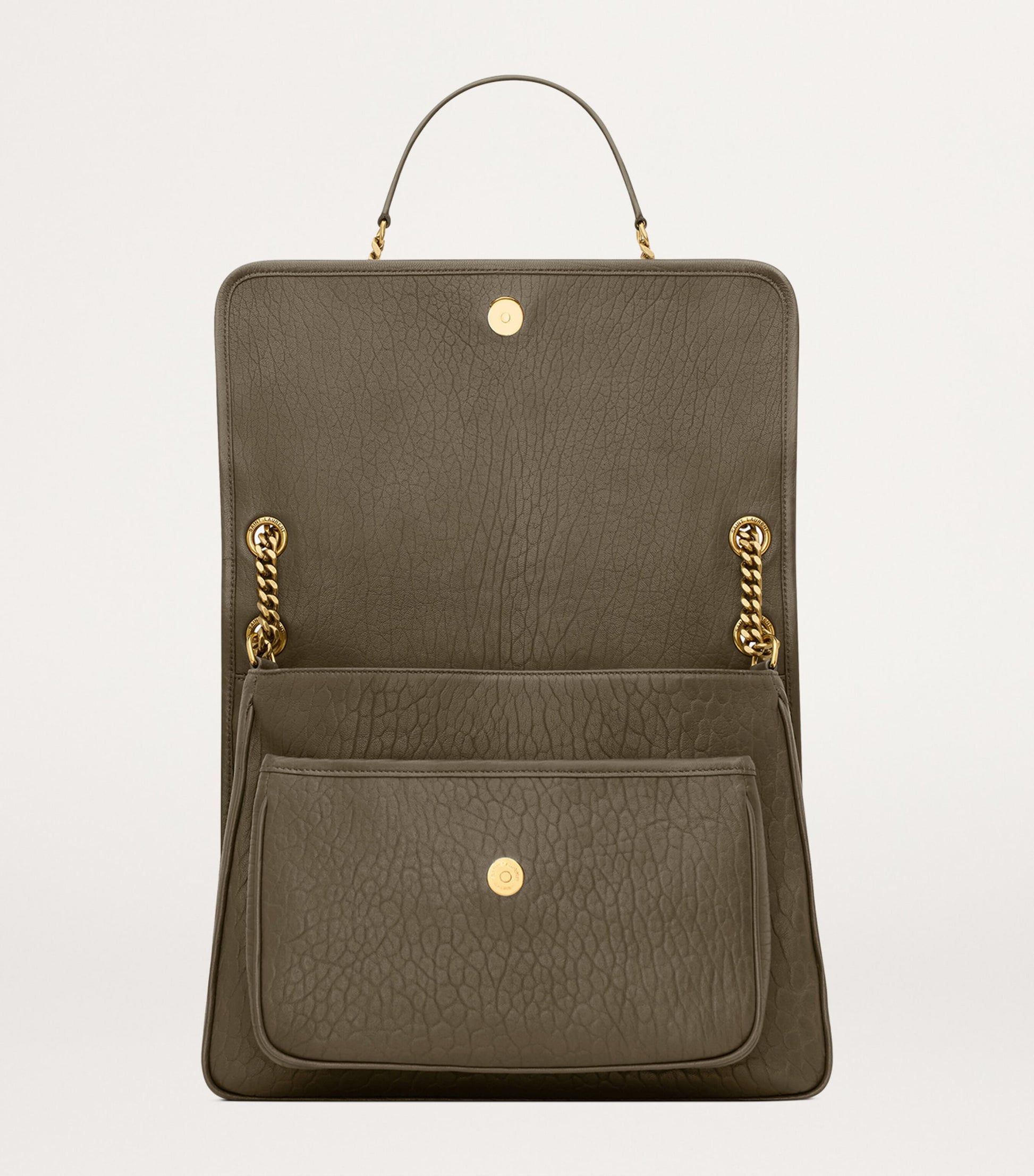 Saint Laurent Green Large Lambskin Niki Flap Bag