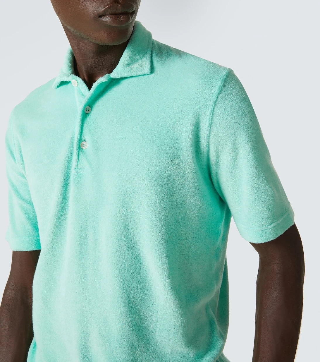 Fedeli - Cotton terry polo shirt
