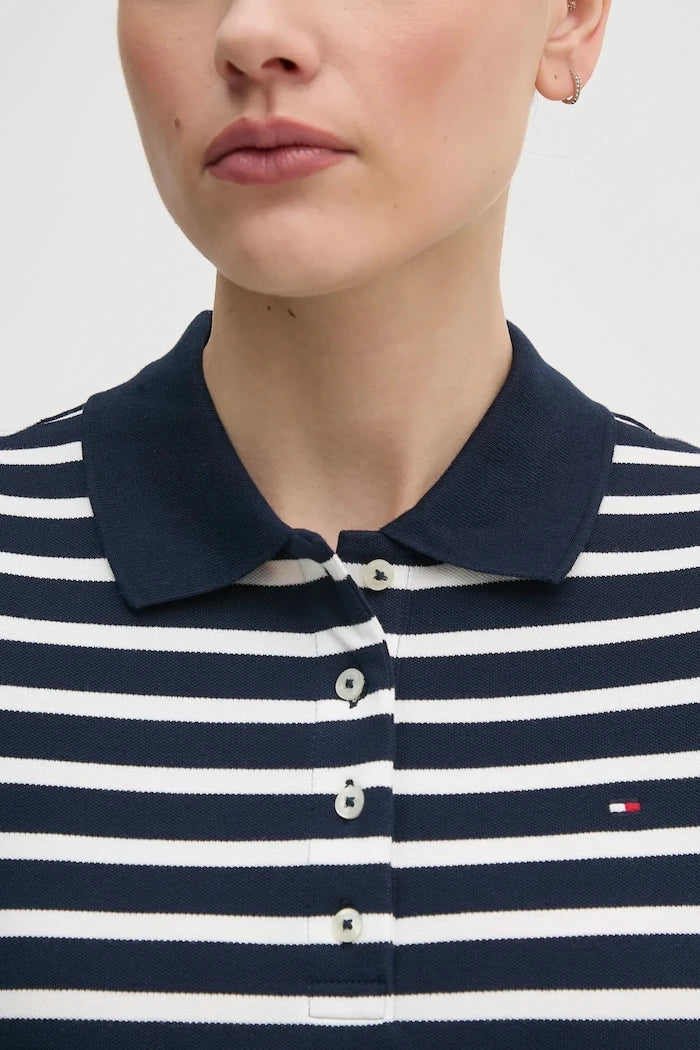 Tommy Hilfiger Yakalı Pamuklu Kadın Tişört