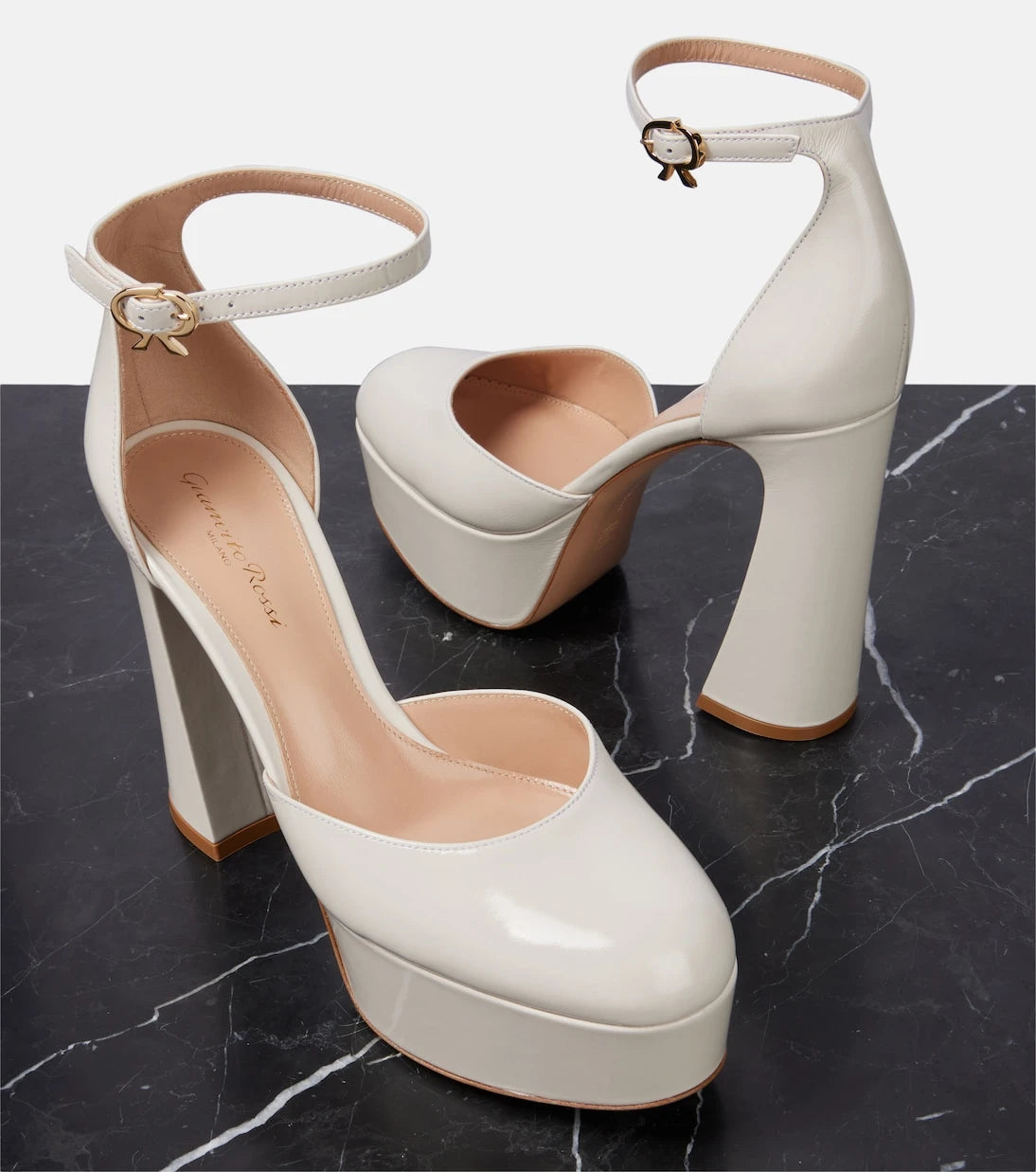 Gianvito Rossi - Hilary patent leather platform pumps