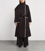 Maje Brown Wool-Blend Wrap Coat