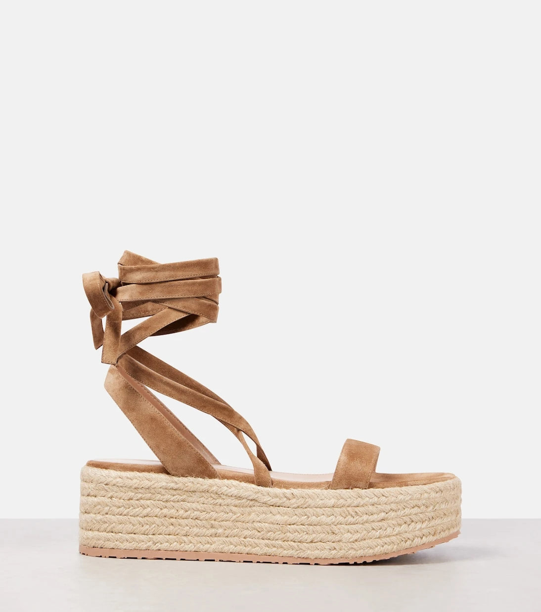 Gianvito Rossi - Suede-trimmed platform espadrilles