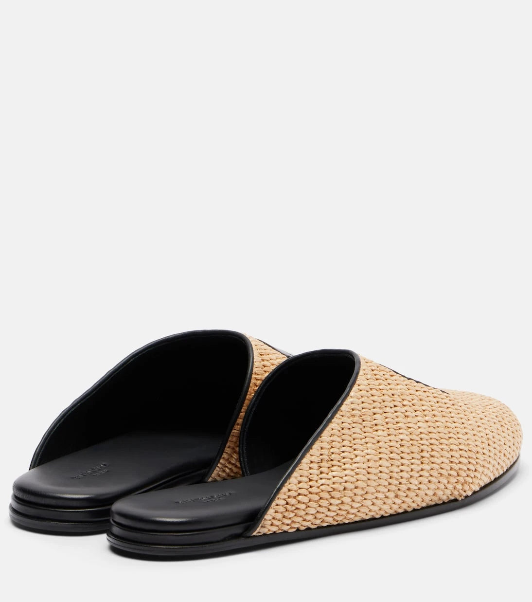 Givenchy - Label leather-trimmed woven mules