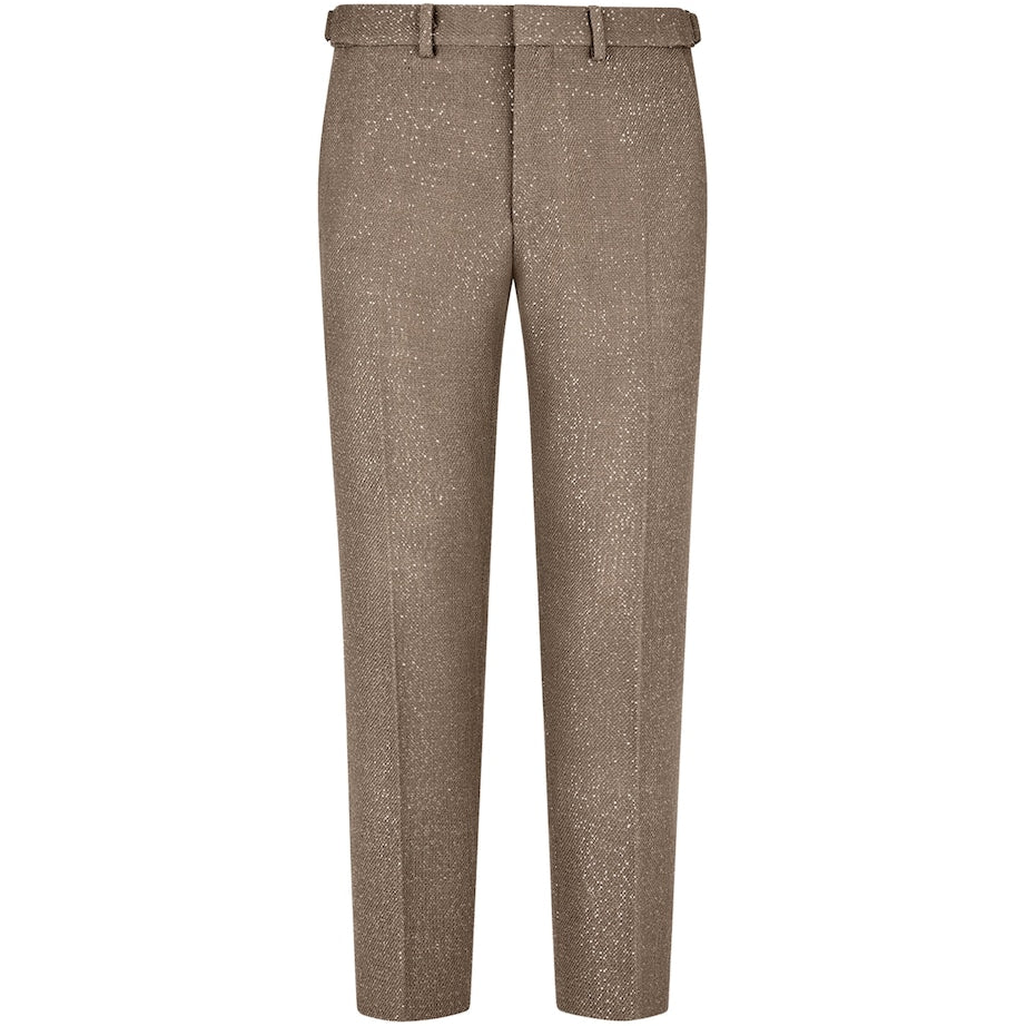 TOM FORD Beige Virgin Wool-Blend Dyllan Trousers
