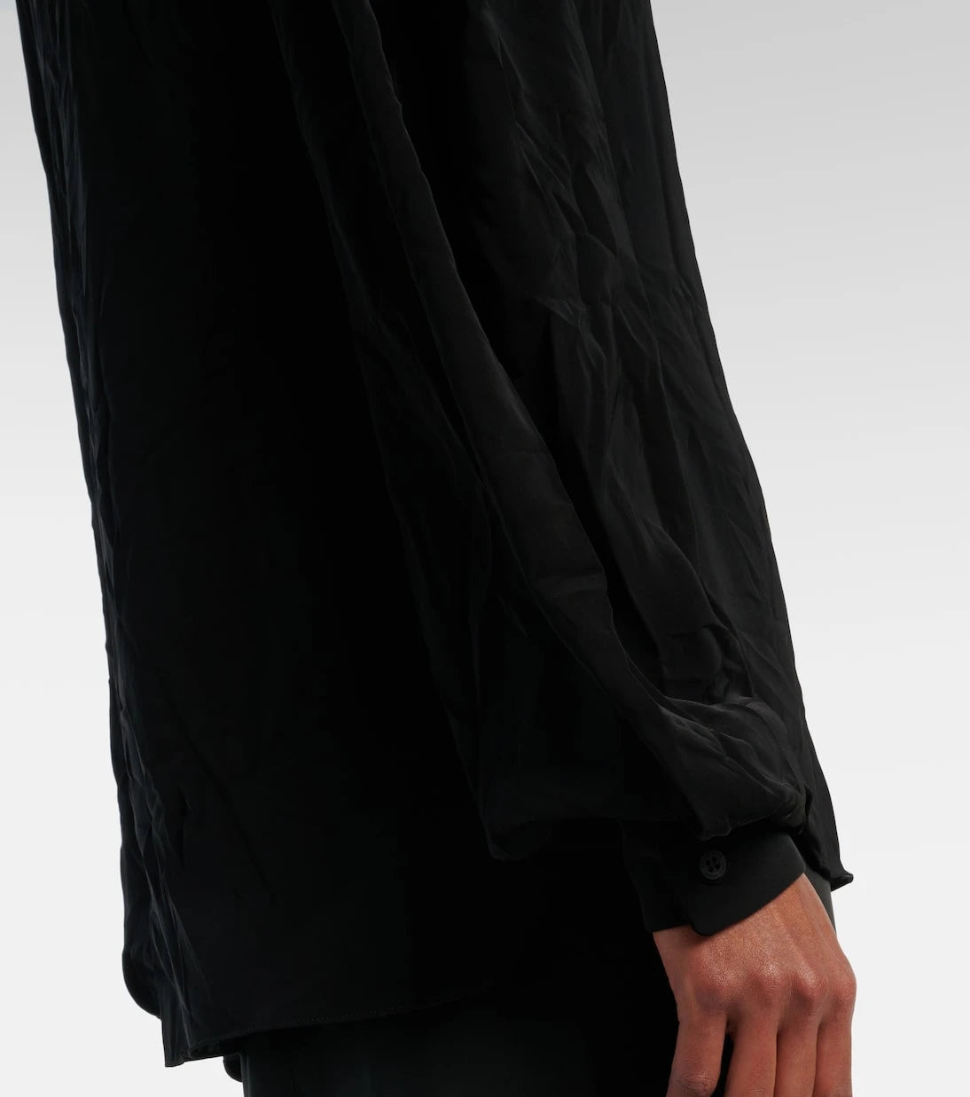 Balenciaga - Tie-neck crêpe blouse