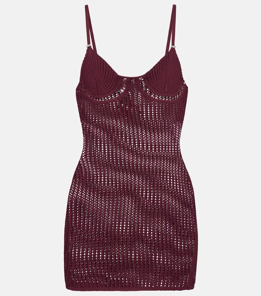 The Attico - Crochet cotton-blend minidress
