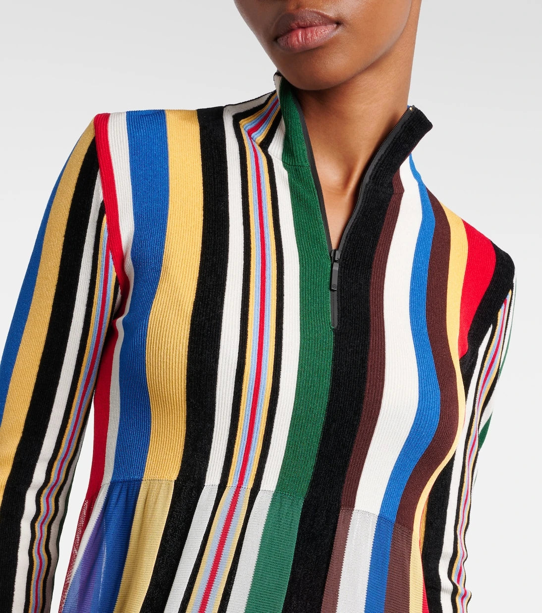 Loewe - Ribbed-knit striped maxi dress