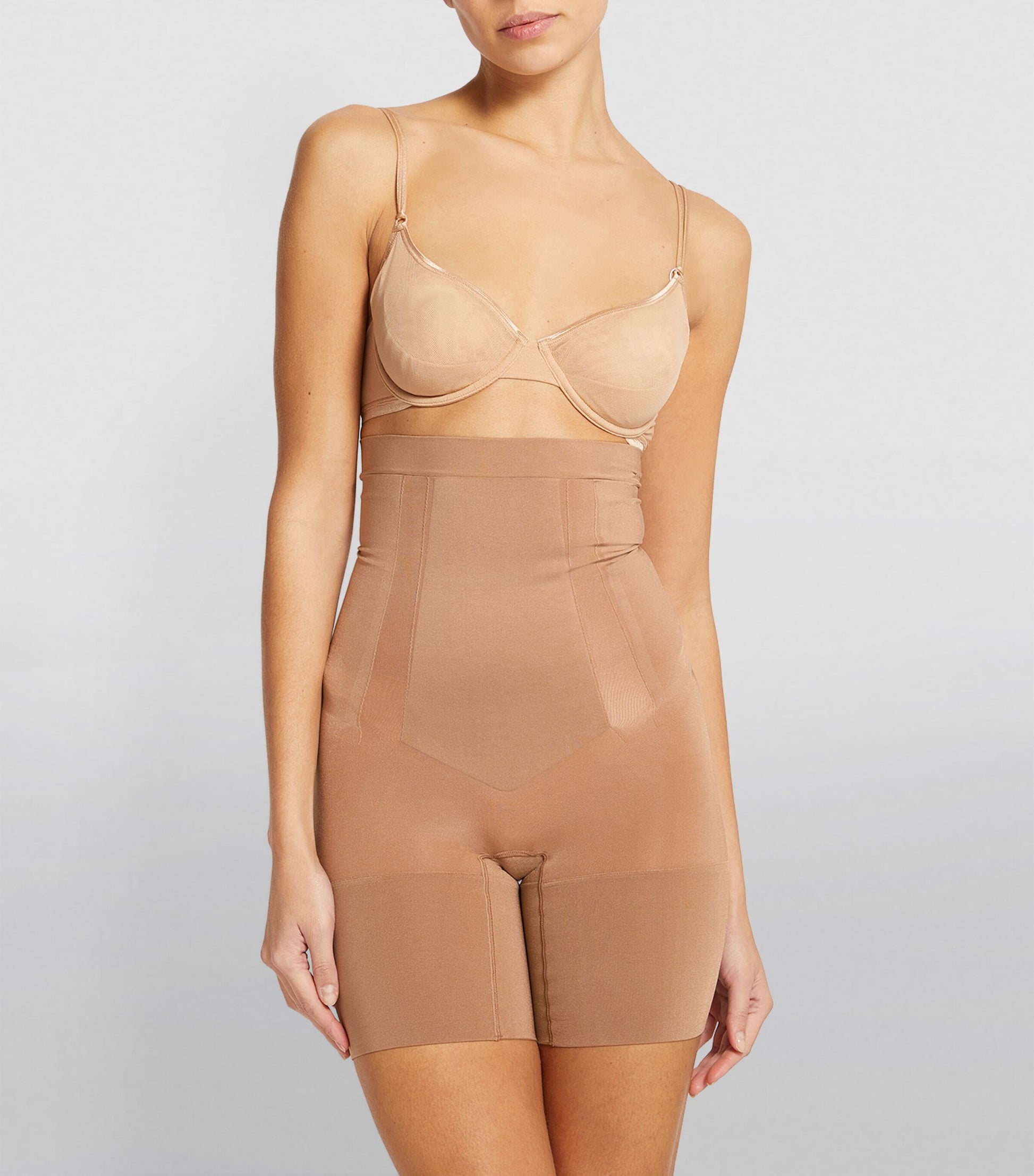 SPANX Brown SPANXsculpt OnCore High-Waist Mid-Thigh Shorts - Firm Control