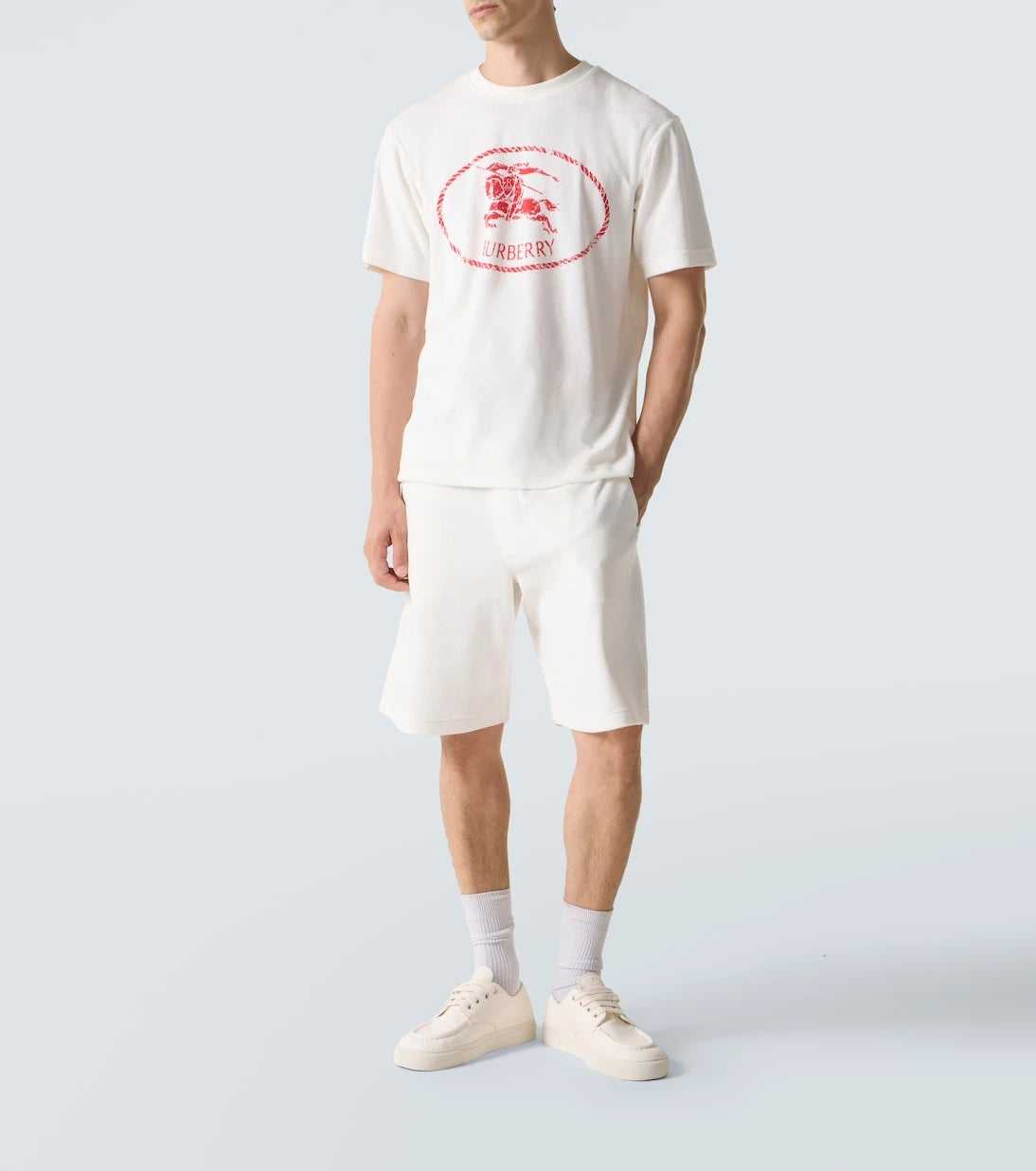 Burberry - Logo cotton-blend jersey T-shirt