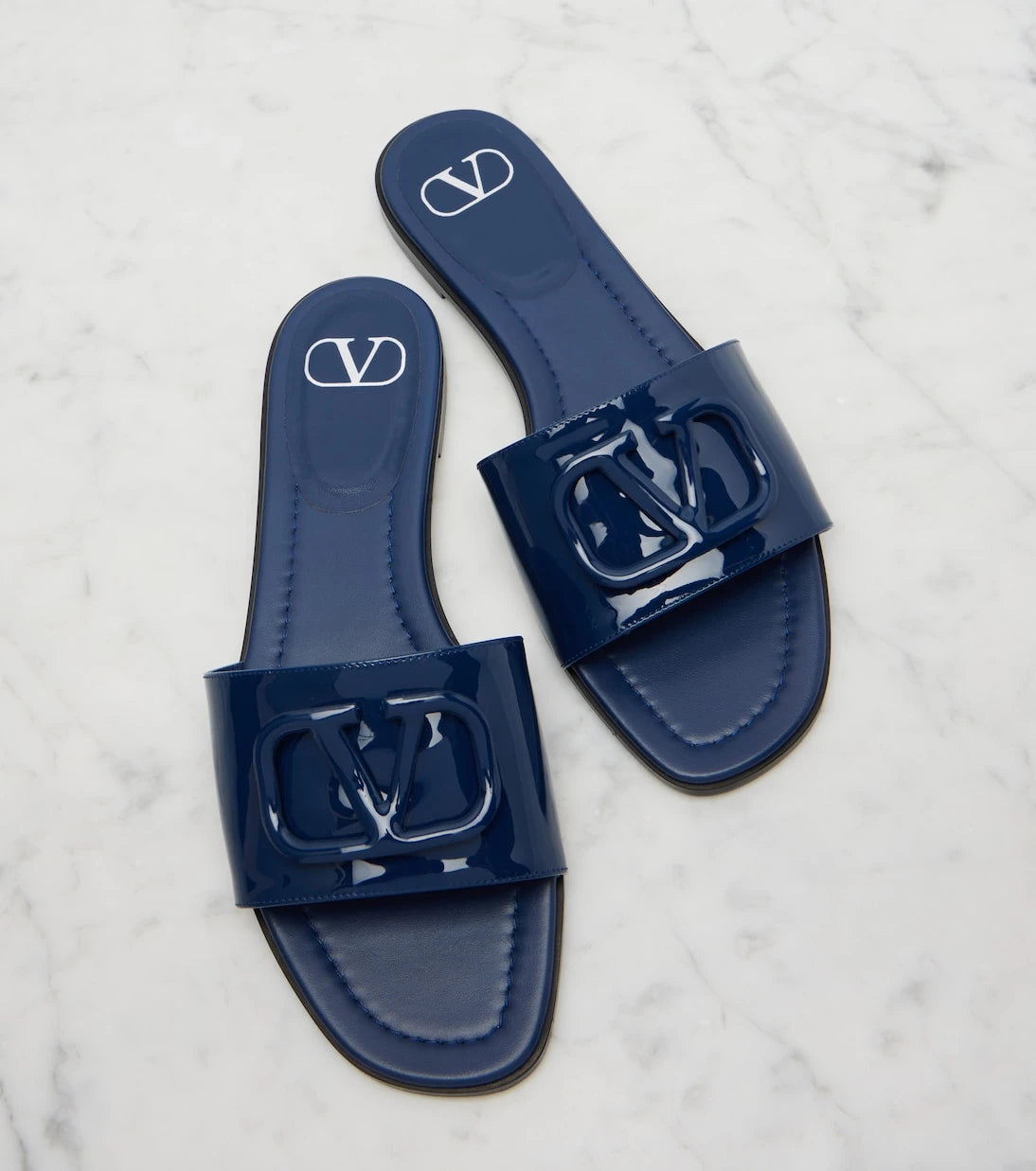 Valentino Garavani - VLogo patent leather slides