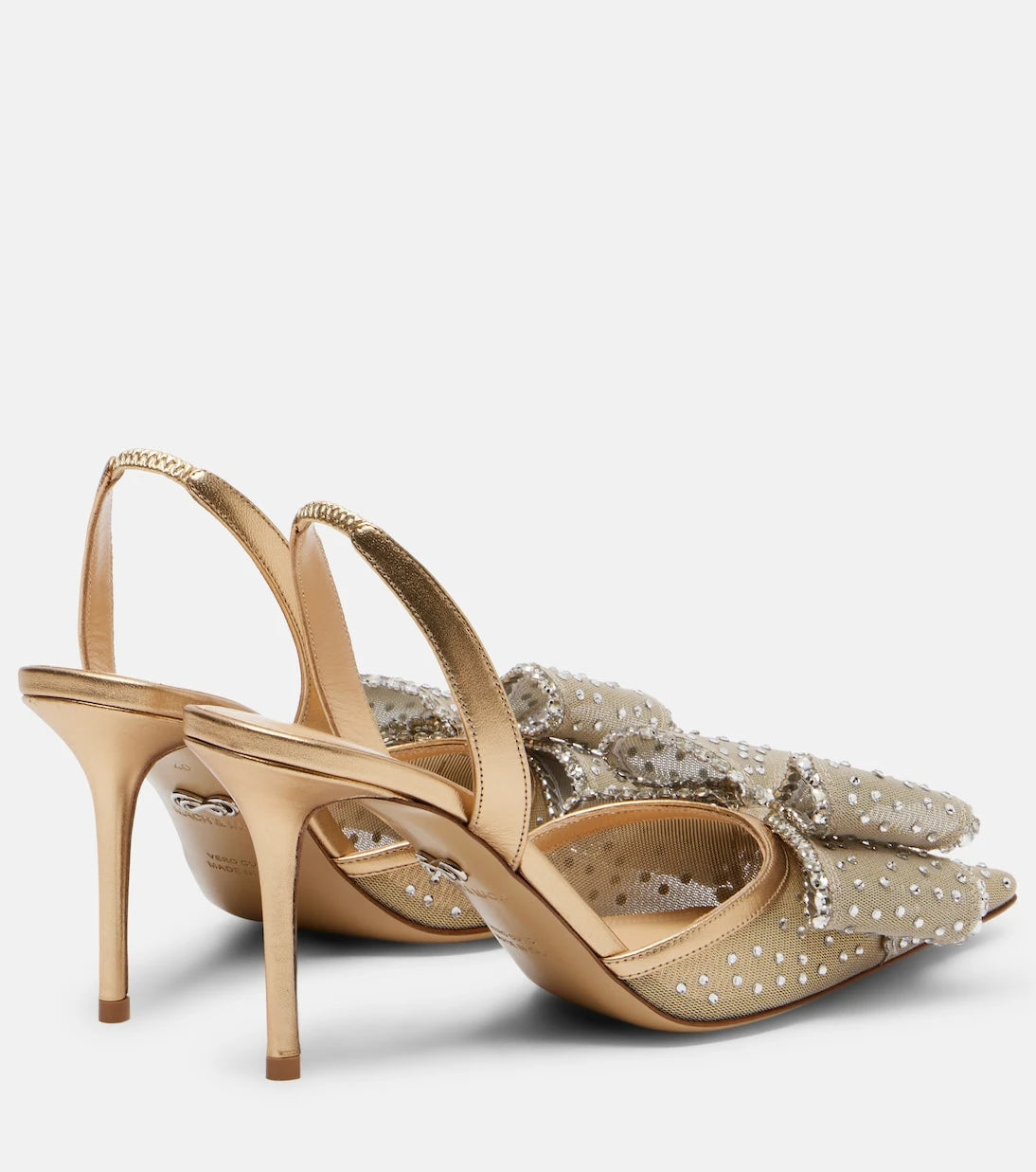 Mach & Mach - Le Cadeau 85 mesh slingback pumps