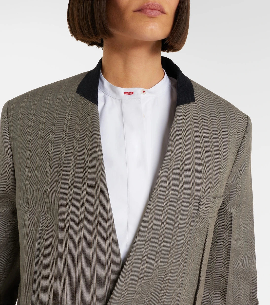 Victoria Beckham - Balıksırtı saf yün blazer