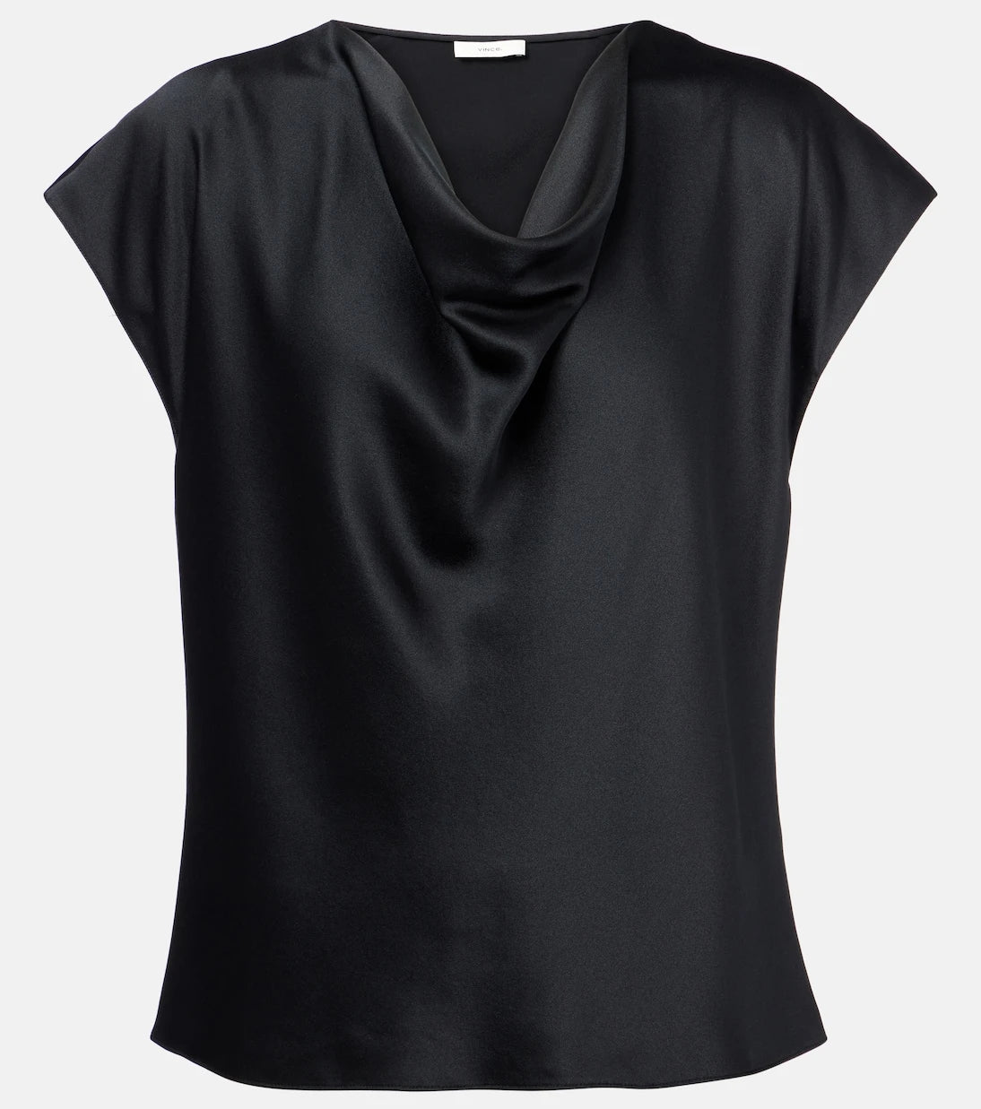 Vince - Draped silk satin top
