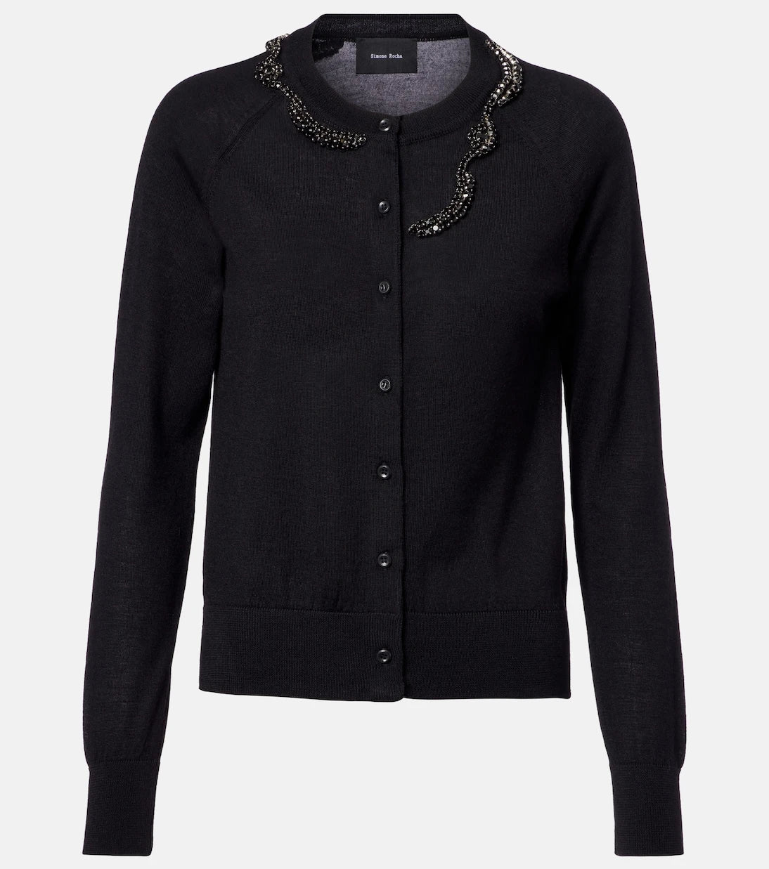 Simone Rocha - Embellished wool and silk cardigan