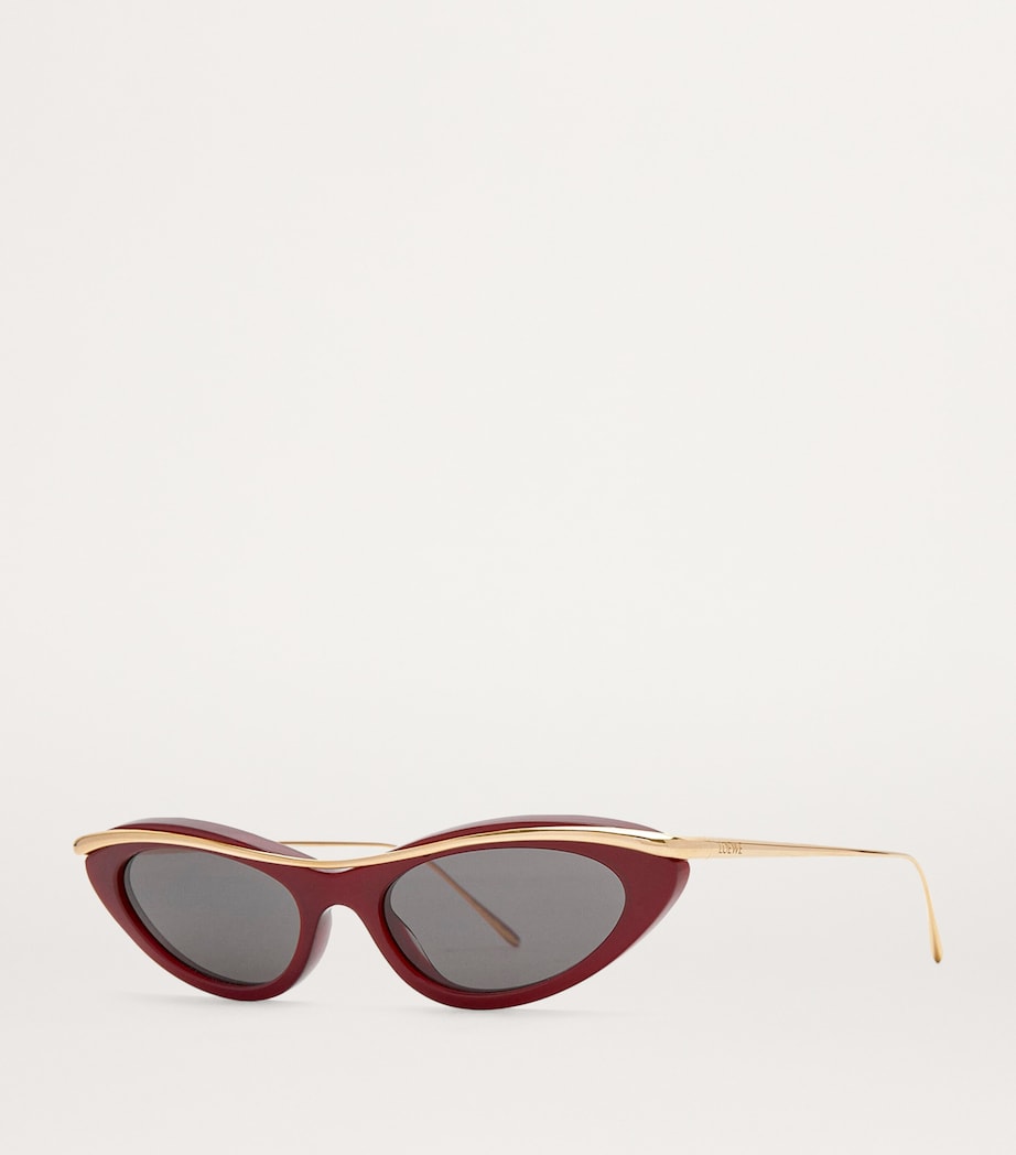LOEWE Burgundy Whirl Cat Eye Sunglasses