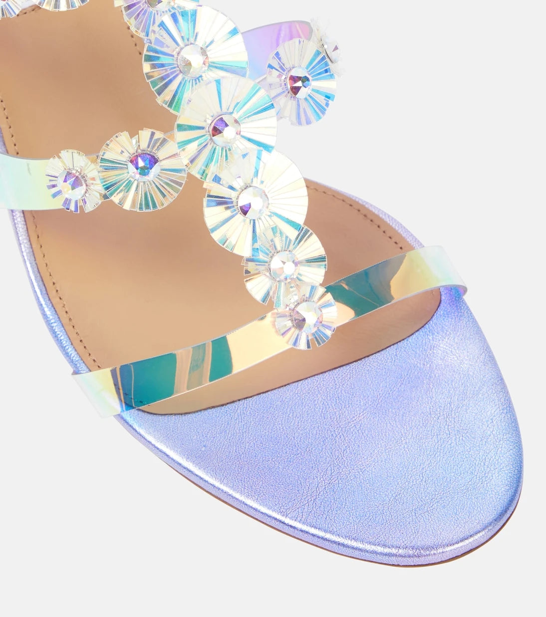 Aquazzura - Meteorite embellished PVC mules
