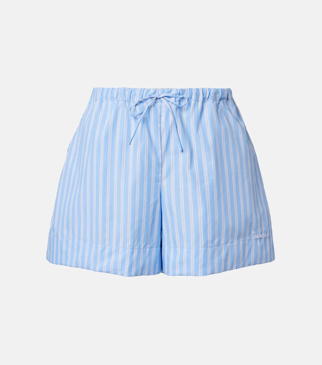 Hunza G - Striped cotton poplin shorts