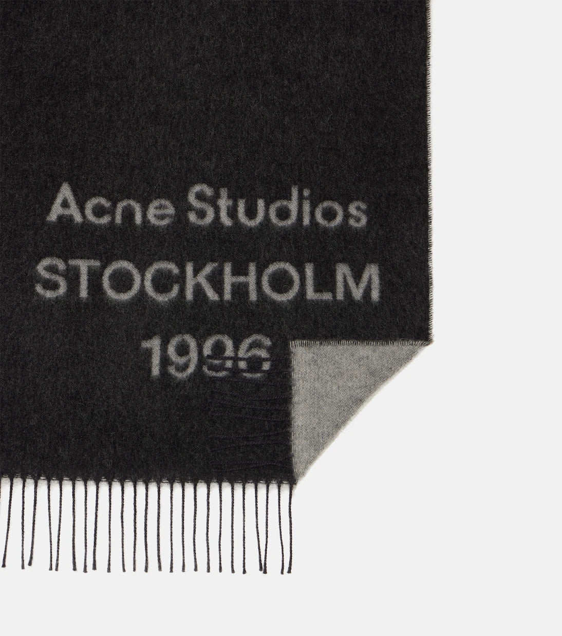 Acne Studios - وشاح صوف بشعار