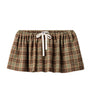 Brown Wool Plaid Mini Skirt