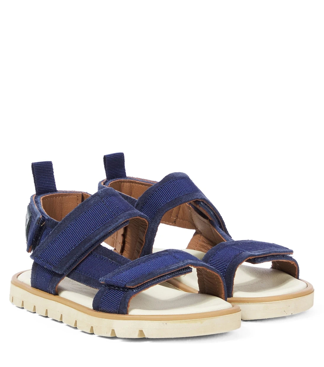 PèPè - Leather and grosgrain sandals