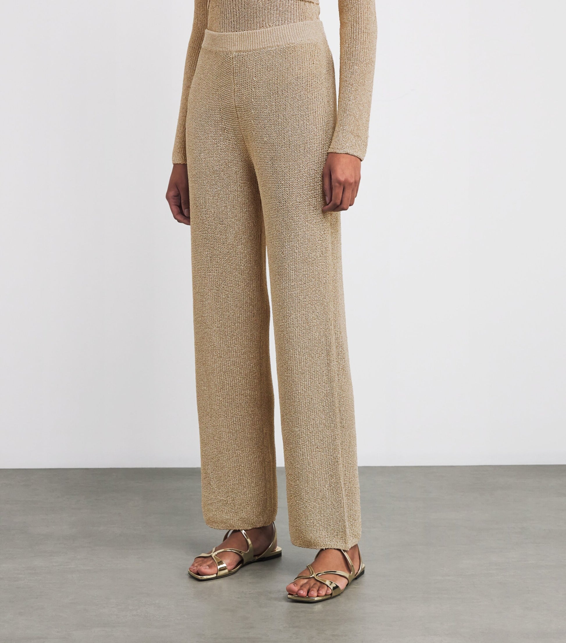 Beige Knitted Lawena Trousers