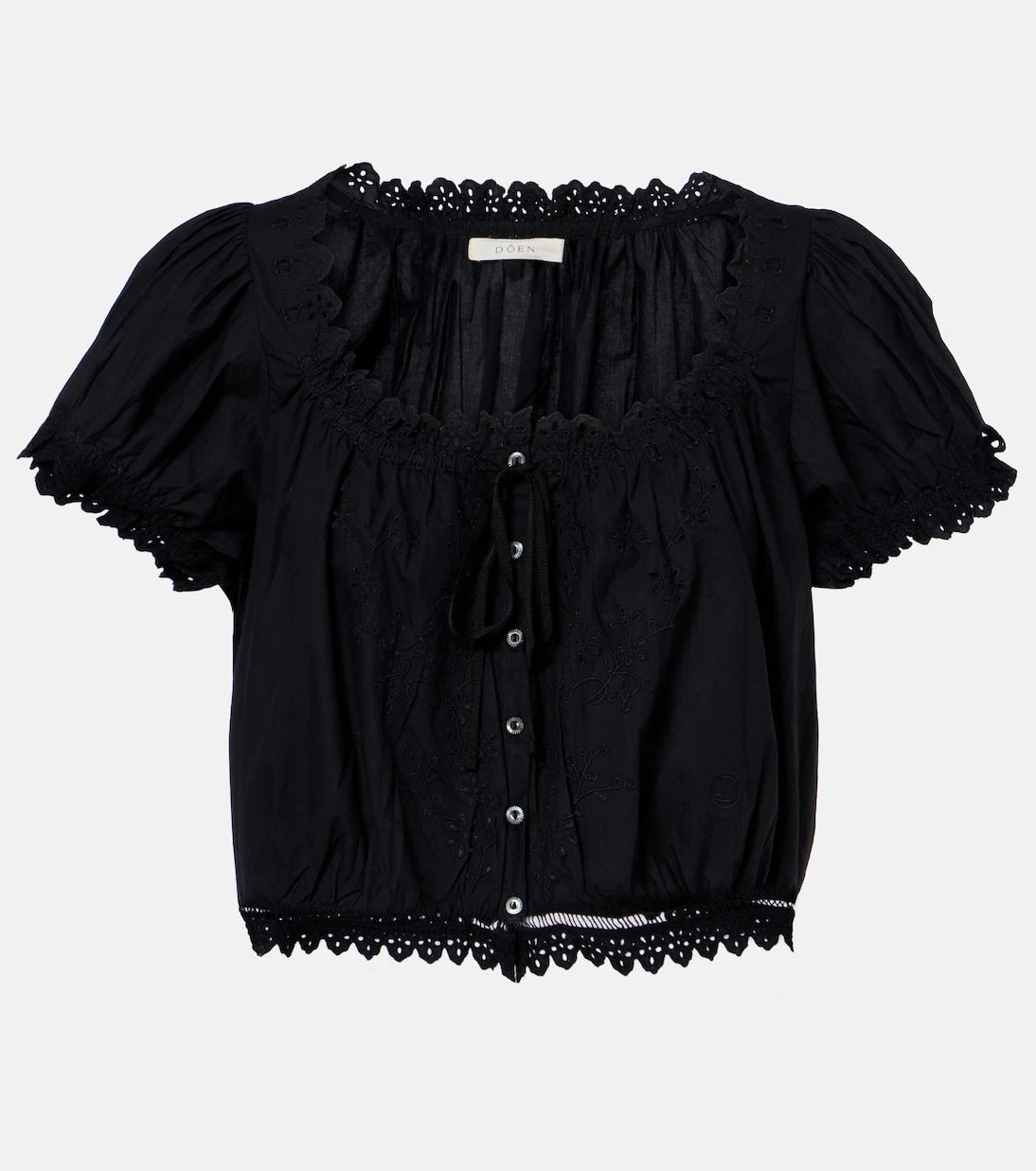 Dôen - Nera embroidered cotton top