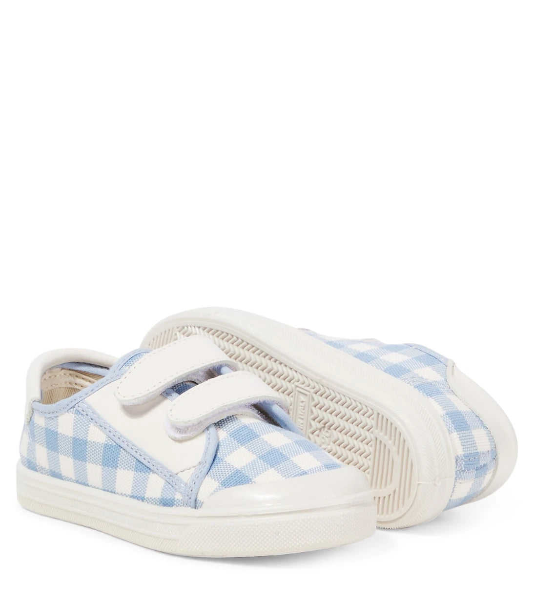 PèPè - Leather-trimmed gingham sneakers