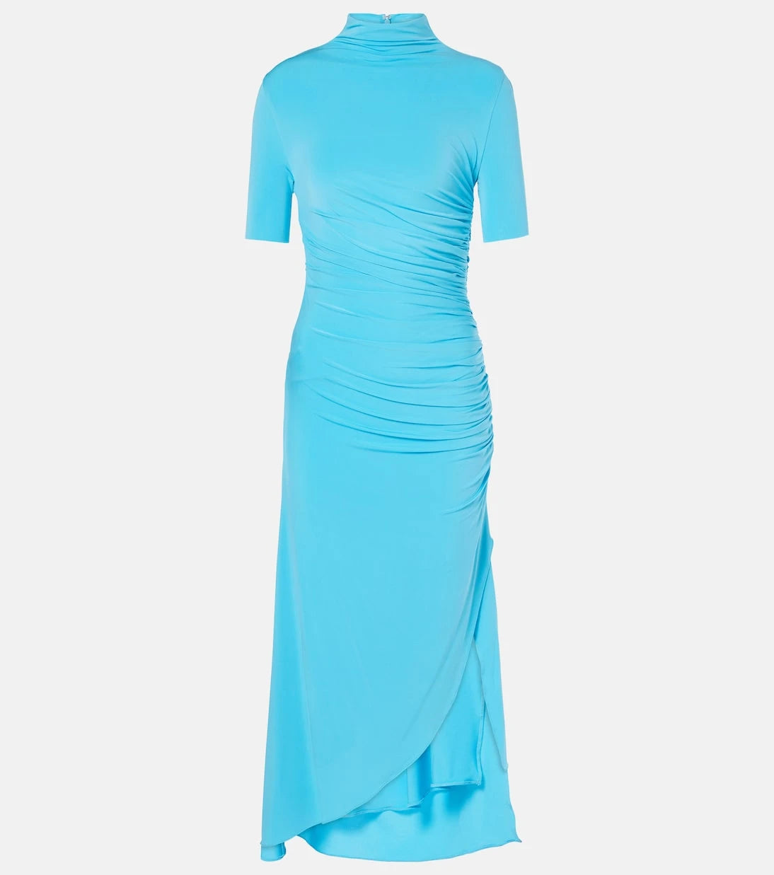 Alaïa - فستان ميدي غير متماثل ومزين بثنيات