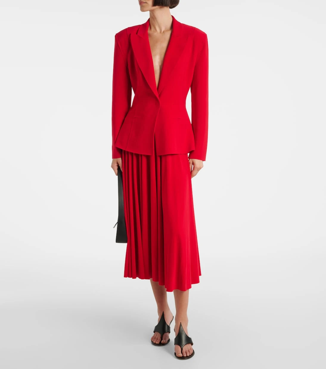 Norma Kamali - Pleated midi skirt