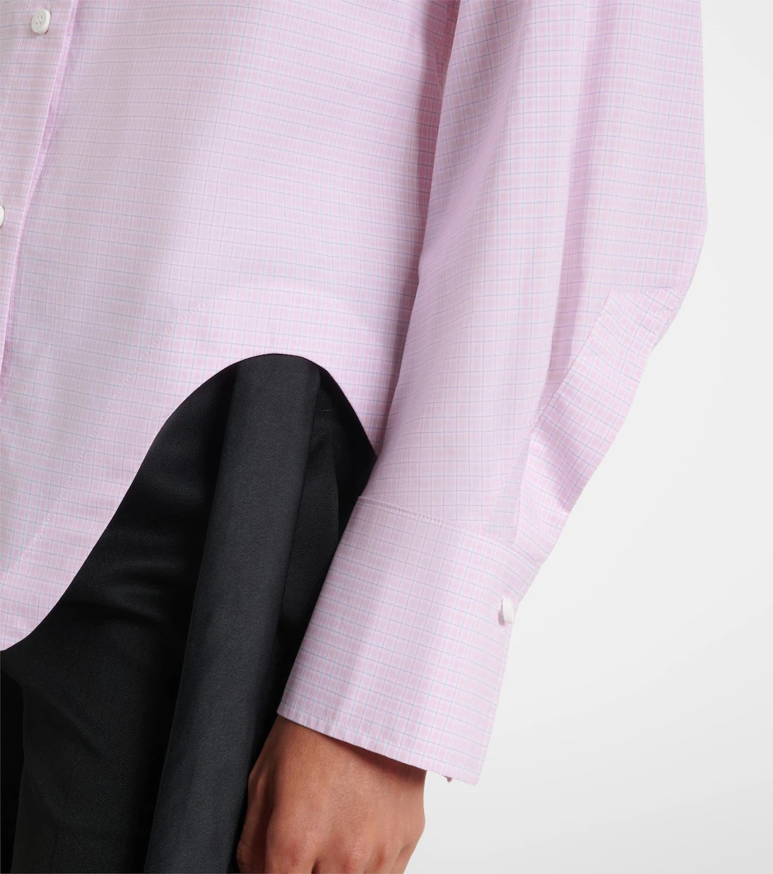 The Attico - Diana oversized checked cotton shirt