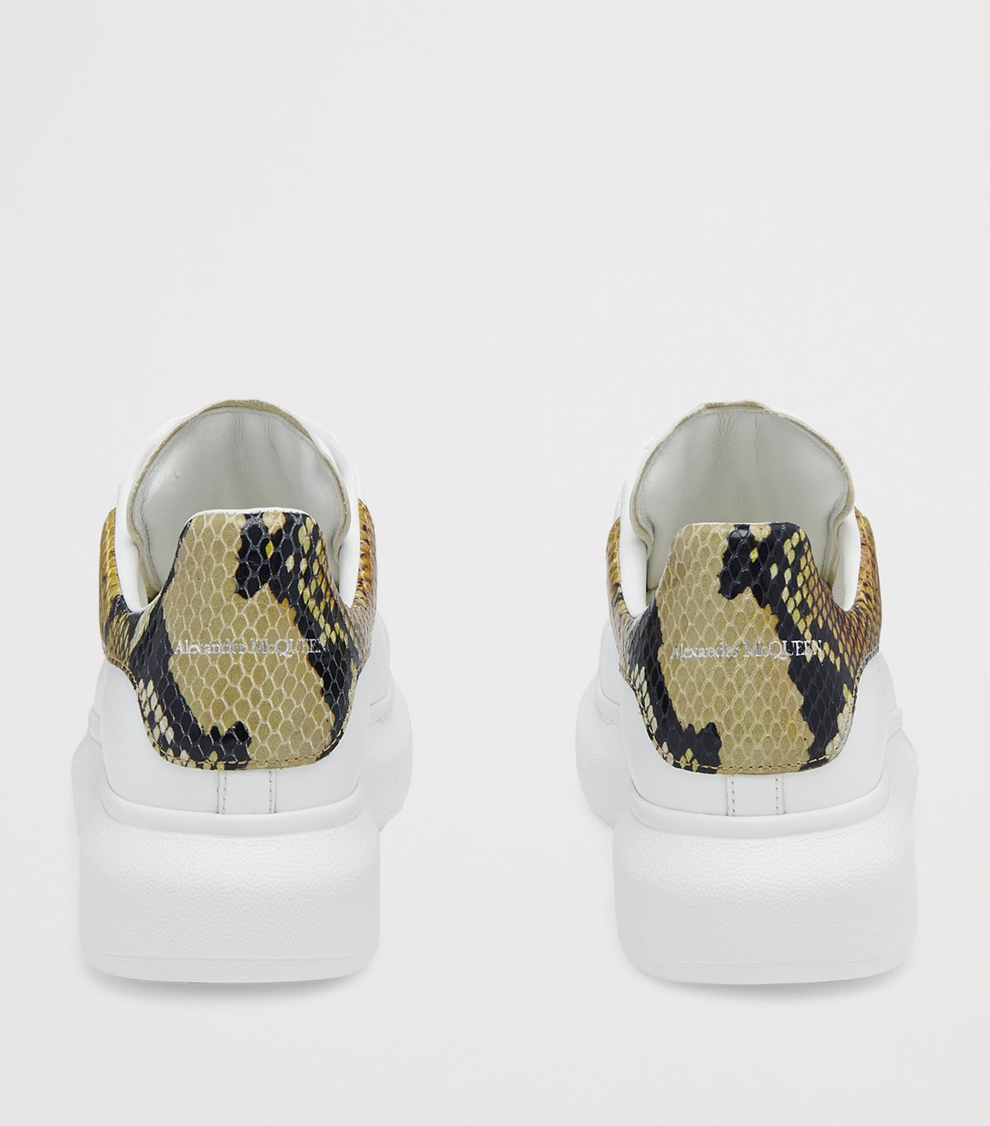 McQueen Ivory Leather Oversized Sneakers