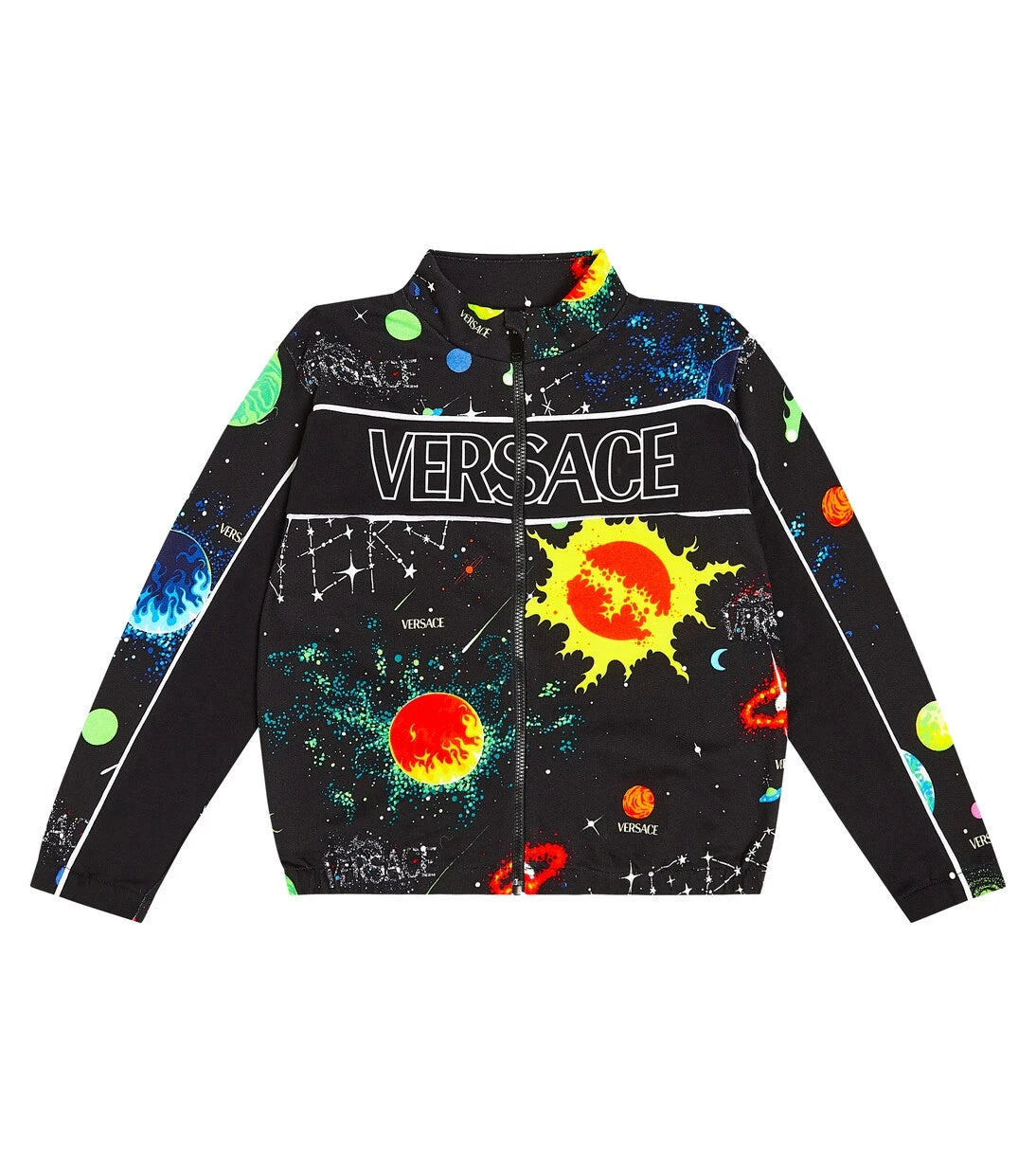 Versace Kids - جاكيت رياضي من جيرسي القطن المطبوع