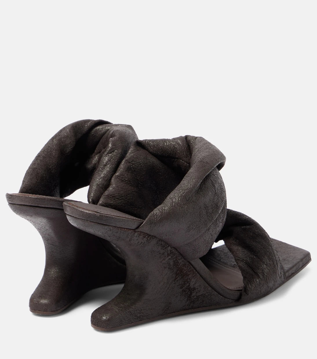 Rick Owens - Twisted Cantilever 80 leather mules