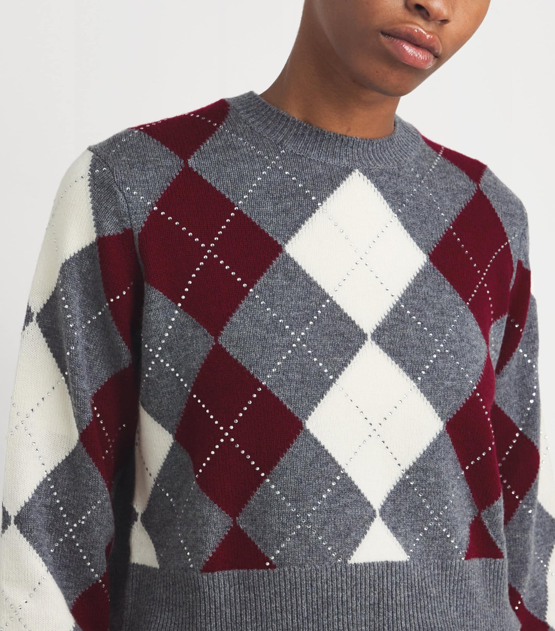 Wool Crystal-Embellished Sweater