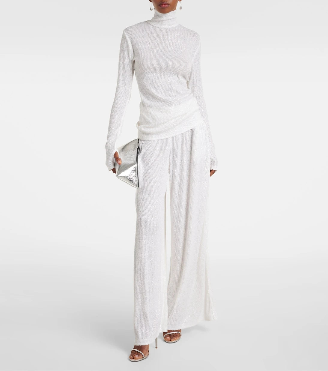 Norma Kamali - Sequined turtleneck sweater