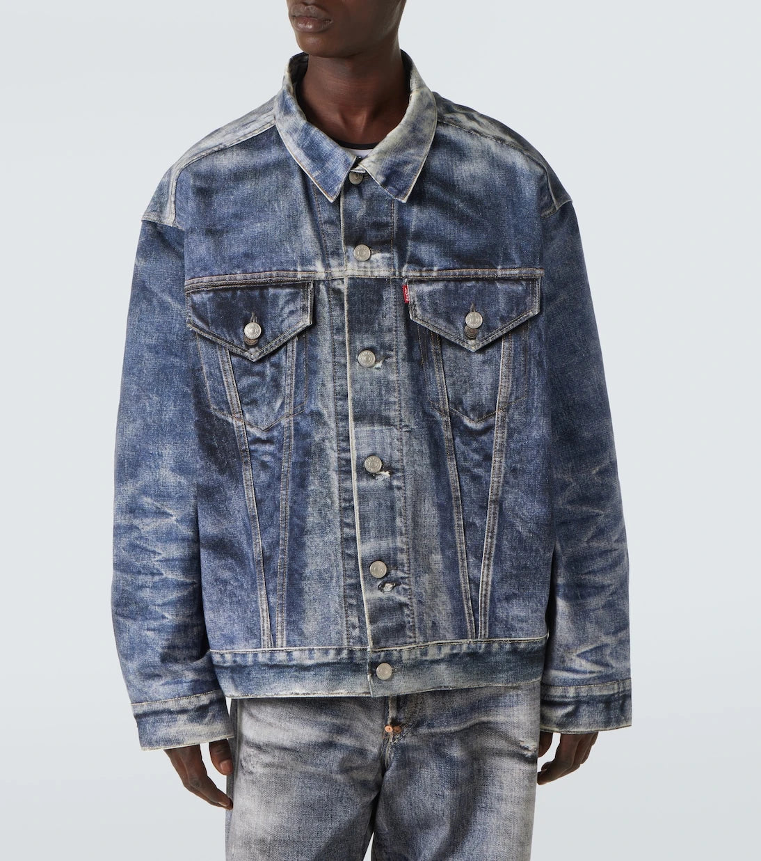 Junya Watanabe - جاكيت جينز مطبوع × Levi's®
