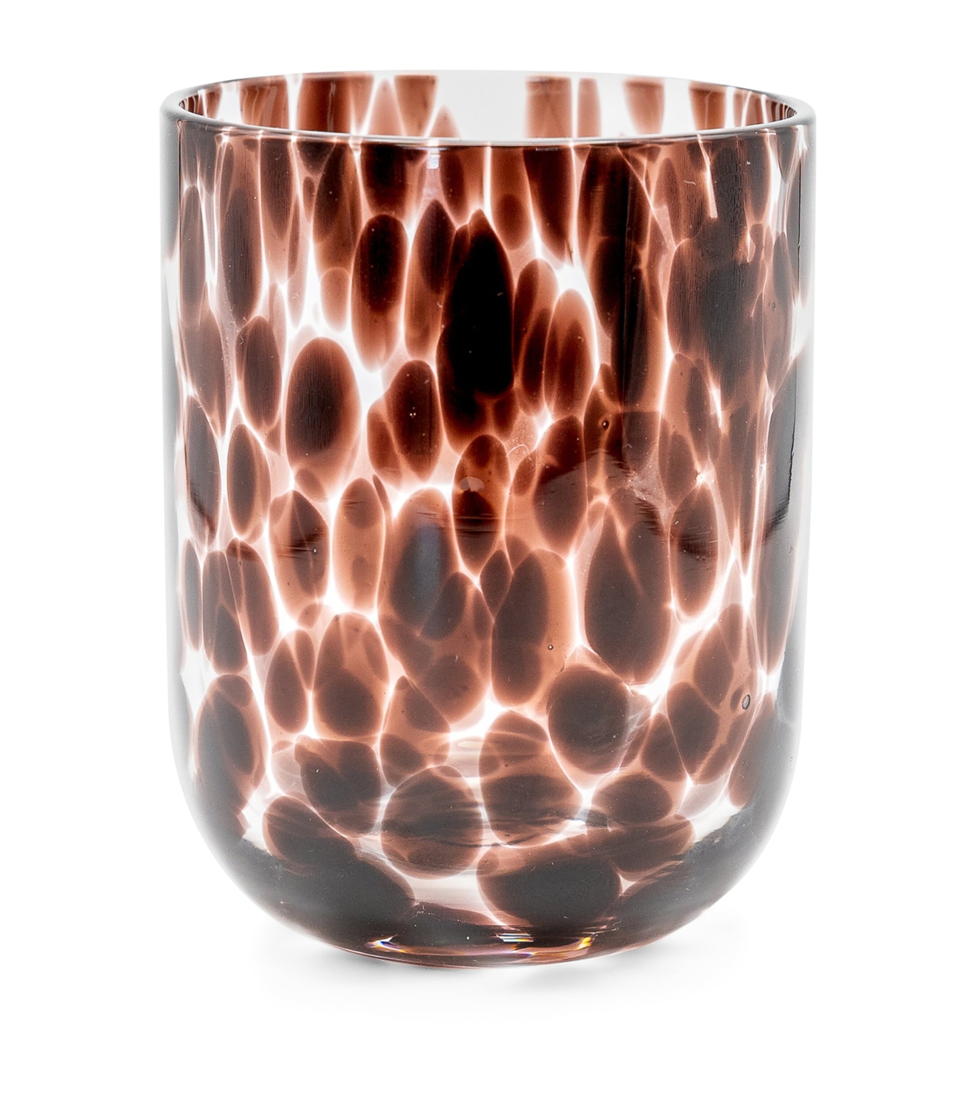 Maison Margaux Set of 4 Burgundy Dappled Tumblers (10cm)