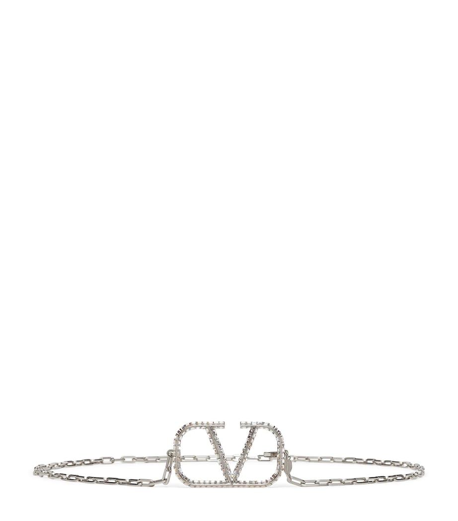 Valentino Garavani Metallic VLogo Signature Chain Belt