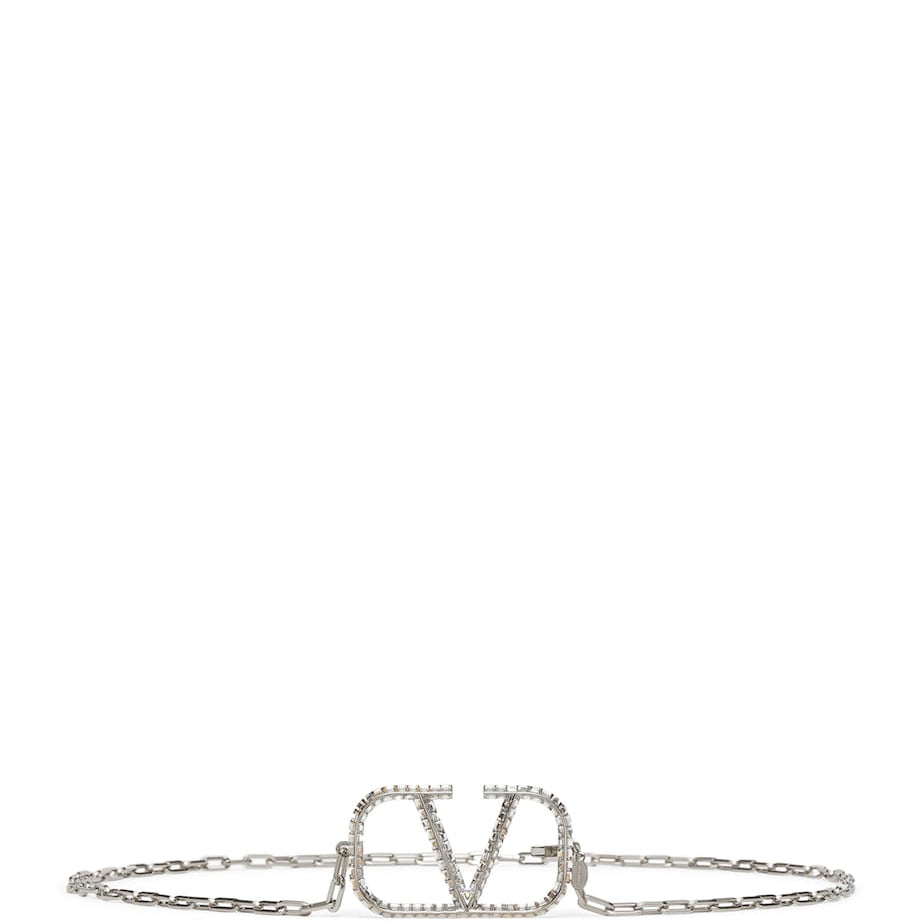 Valentino Garavani Metallic VLogo Signature Chain Belt
