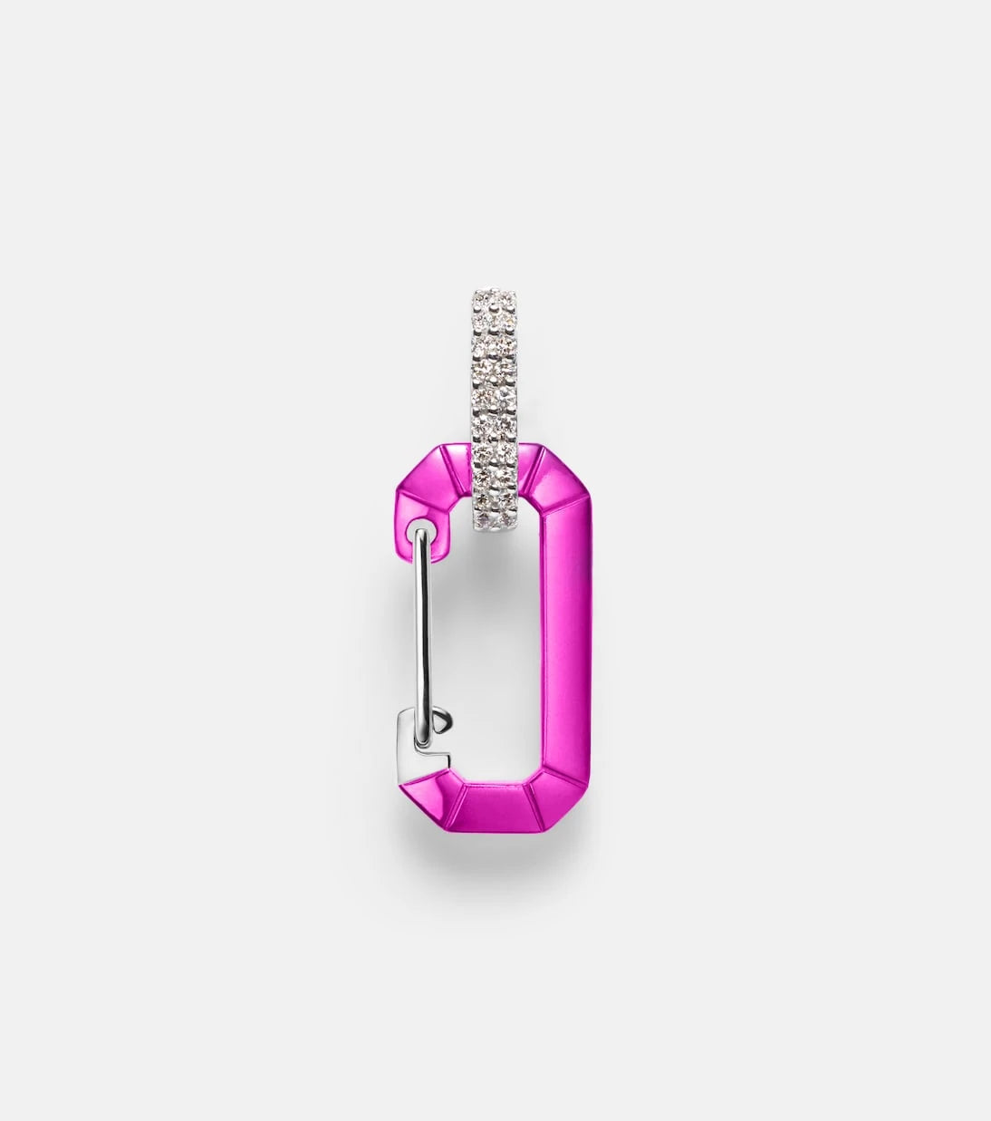 Eéra - Chiara 18kt white gold and sterling silver single earring with diamonds