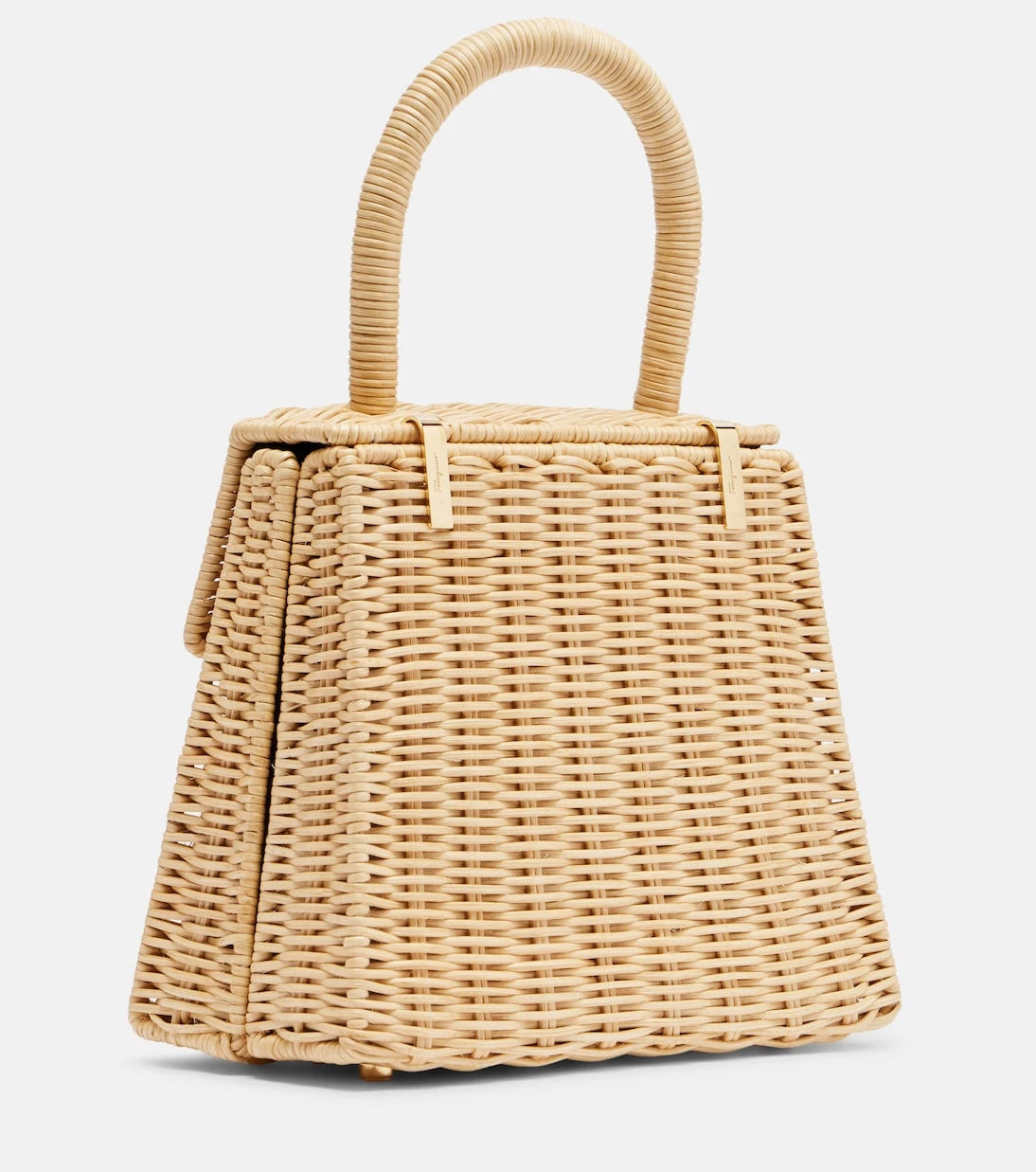 Ferragamo - Small wicker top-handle bag