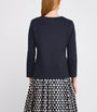 Max Mara Blue Cotton-Blend Long-Sleeve T-Shirt
