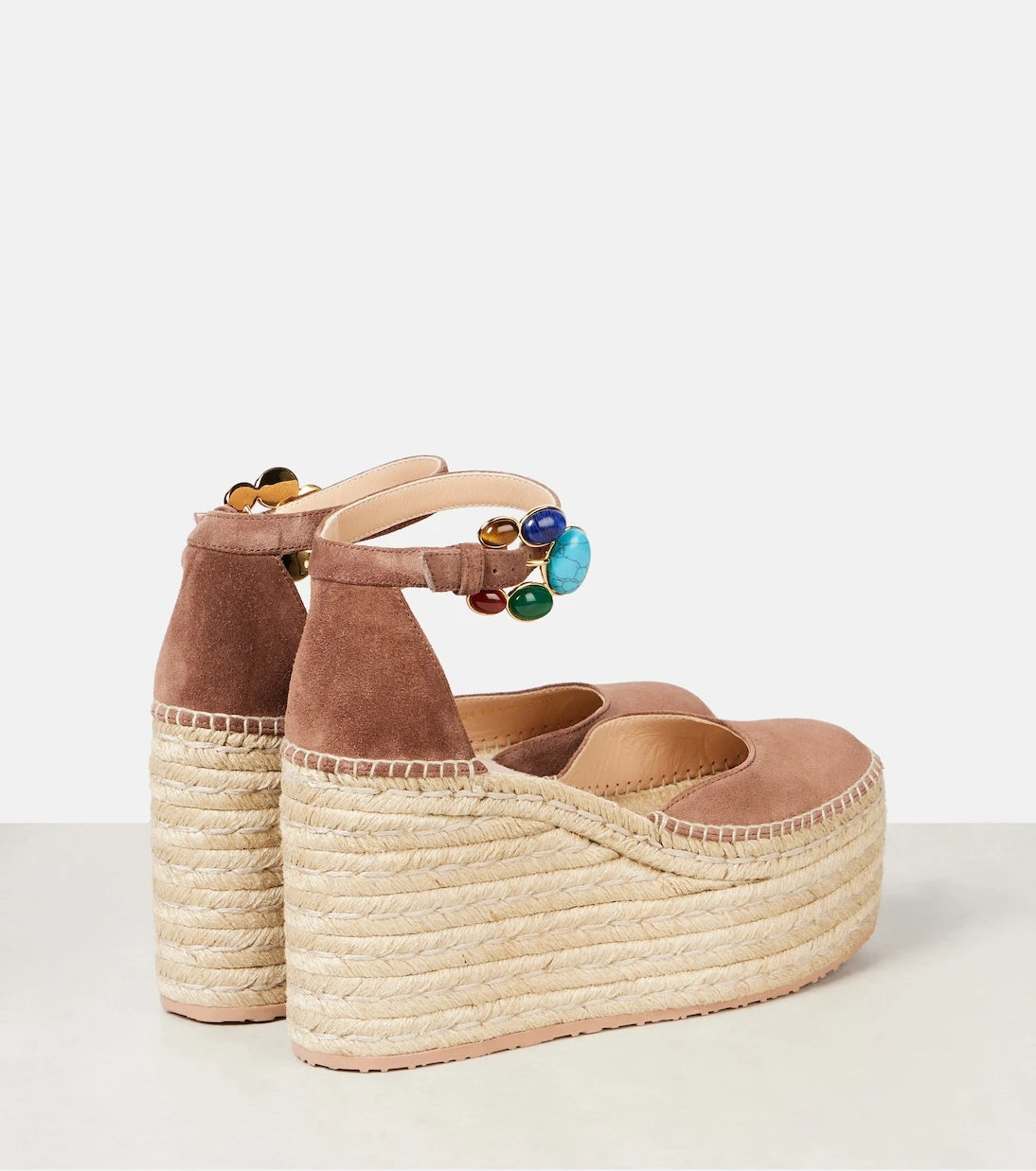 Gianvito Rossi - شاندي 100 إسبادريل إسفين من الجلد السويدي
