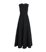 Roland Mouret Black Wool-Silk Embellished Gown