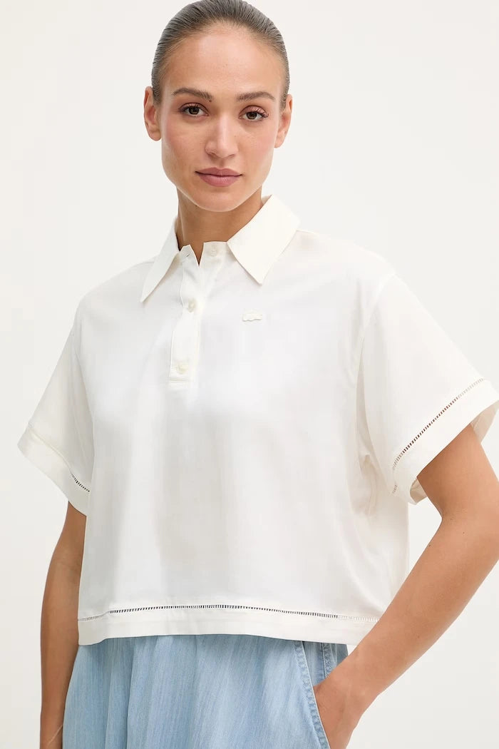 Lacoste kadın lyocell yakalı tişört