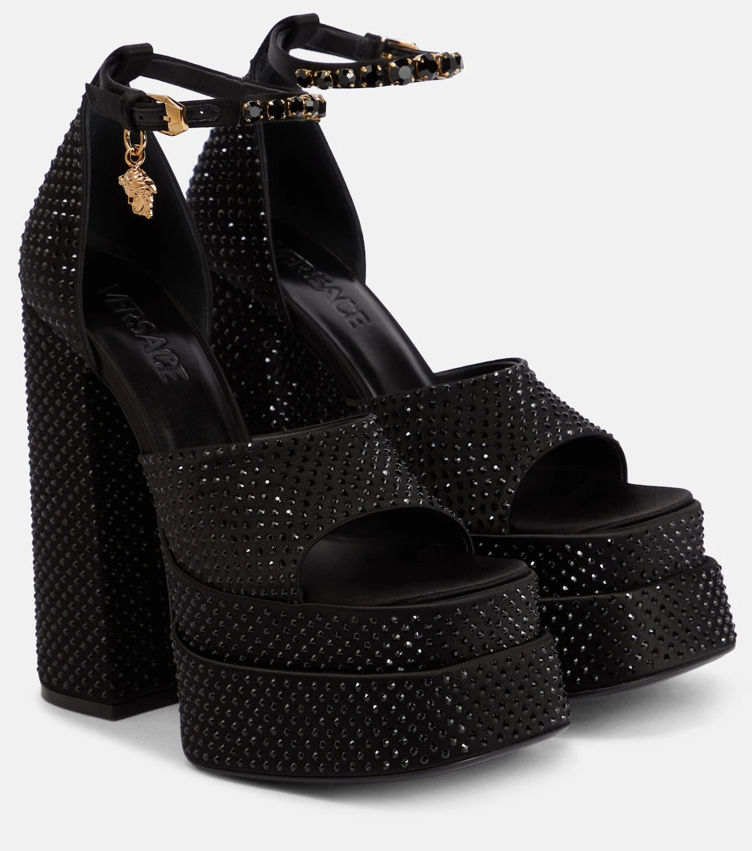 Versace - Medusa Aevitas embellished platform sandals